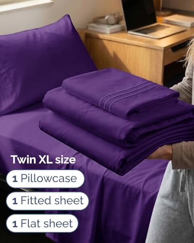 Twin XL 3 Piece Sheet Set (36 - Purple / Twin XL)