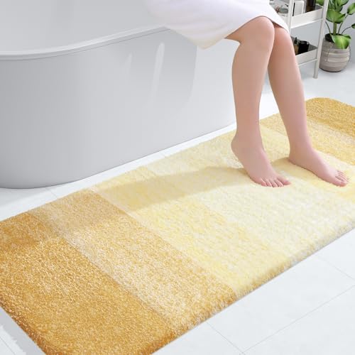Bathroom Runner Rug 59x24 (59" X 24" / Light Yellow)
