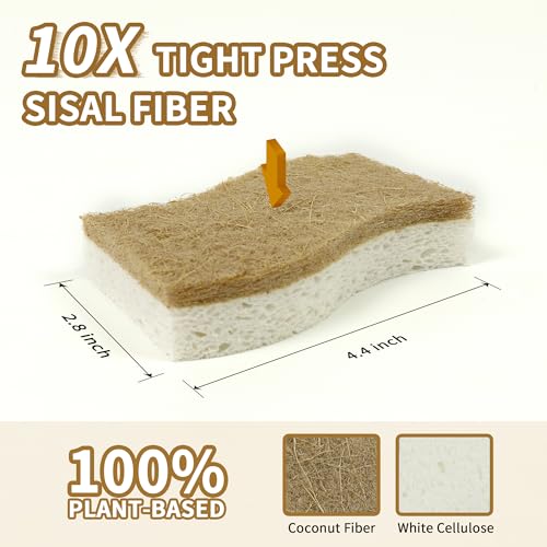 12 Pack Natural Kitchen Sponges