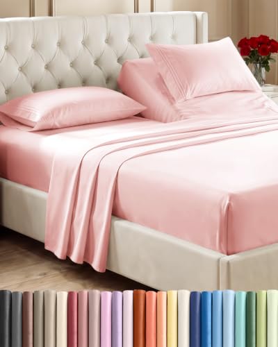 Flex Top Split Head King 4 Piece Sheet Set (31 - Baby Pink / Split Head/Flex Top)