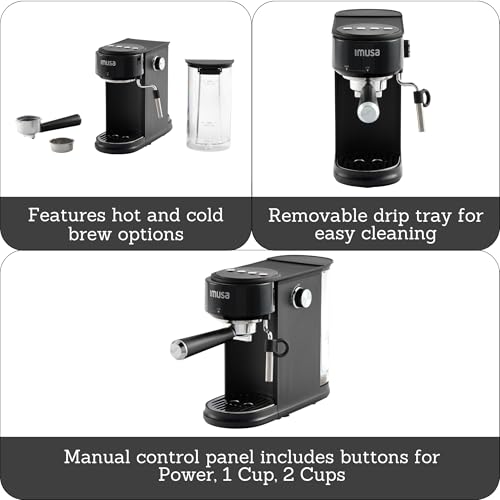 1 or 2 Cup Electric Slimbrew Espresso Cappuccino Coffee Maker (2 Cup / Black)