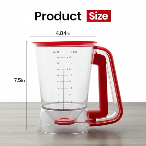 Pancake dispenser (Red / 5 Cup Capacity)