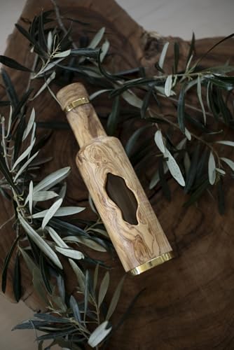 Olive wood bottle