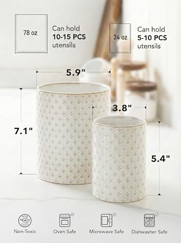 Kitchen Utensil Holder for Countertop (Clover(S+L))
