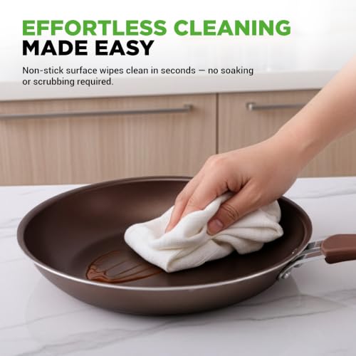 14 Piece Nonstick Brown Cookware Set (Brown / 14pc set)