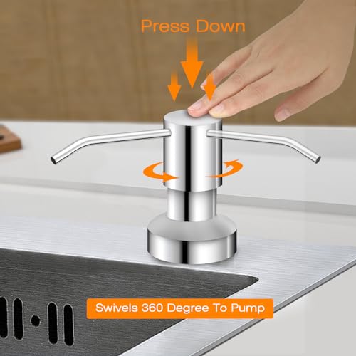 Sink Soap Dispenser for Kitchen Sink (Chrome)