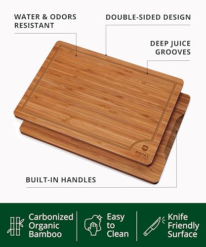 Wooden Cutting Boards for Kitchen Meal Prep & Serving (3-Piece (Gift_Set) / Brown)