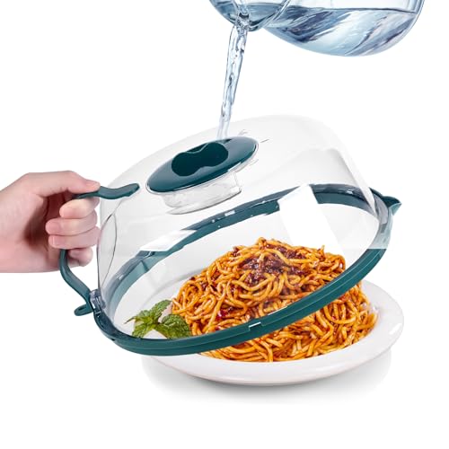 Microwave Cover with Water Steamer (dark green)