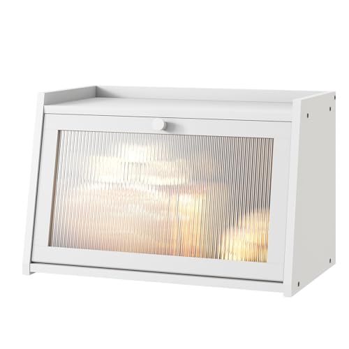 Bread Box for Kitchen Counter (White / Medium-1_Tier)