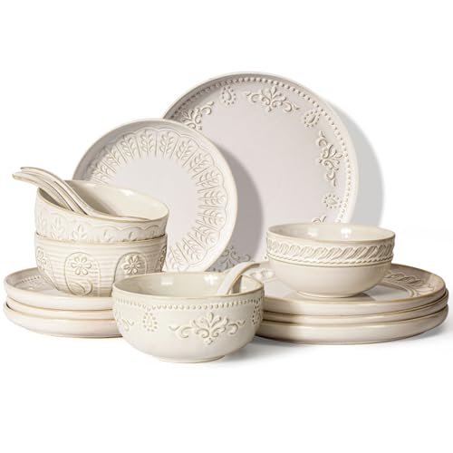 Plates And Bowls Sets (Multiple Patterns (16 Pieces) (White))