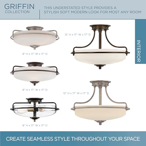 Griffin 17" Semi (3-Light / Palladian Bronze)