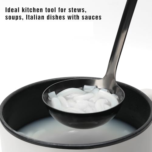 12 Inch Black Stainless Steel Soup Ladle (Z-Black Ladle)
