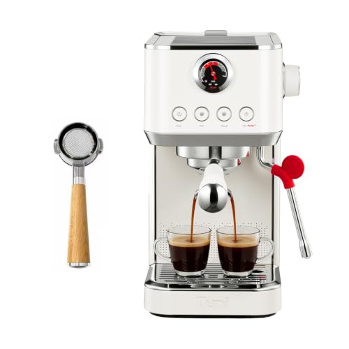 E2 Gen3 Espresso Machine with Bottomless Portafilter Combo Set (Wood Portafilter)