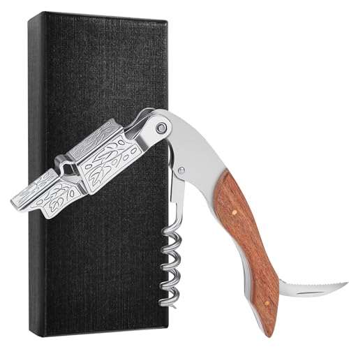 Wine Opener Wine key (Grape leaf patterned rosewood / Standard)
