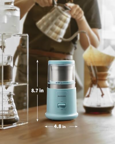 Quiet Coffee Grinder Electric (Blue / 1 BOWL)