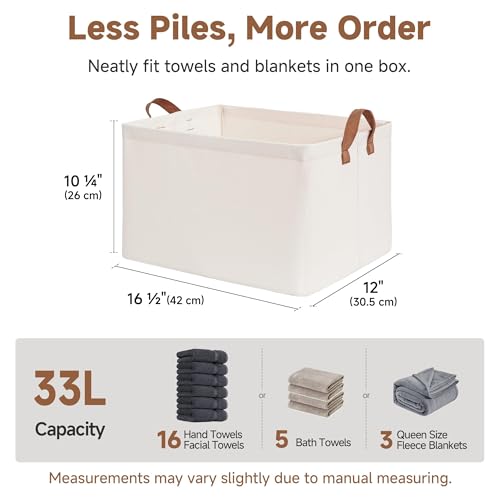 Storage Basket for Shelves (Natural Color / 16 ½" L x 12" W x 10 ¼" H)