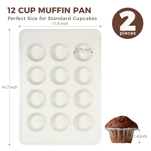 2 Pack Nonstick Ceramic Muffin Pan