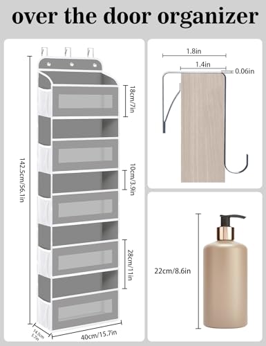 Over The Door Organizer (B Light Gray / 2 Pack)