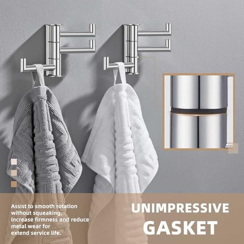 Swivel Towel Hook Polished Chrome (2 Pack / Polished Chrome)