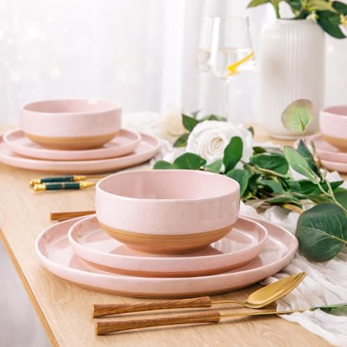 Dinnerware Sets for 8 (Cloud Pink / Service For 8(24Pcs))
