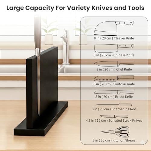 Large Magnetic Knife Holder (16x9 inch Black)