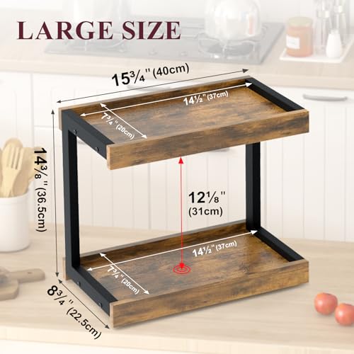 Counter Shelf Organizer (Rustic Brown / Large)