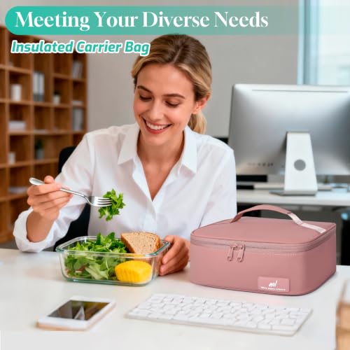 Insulated Lunch Bag for Adults (Dark pink / Small (4.5 Liters))
