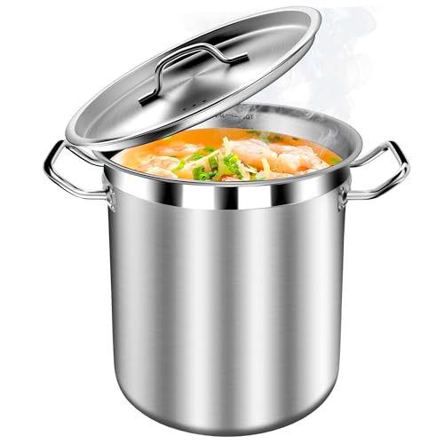 Stainless Steel 24 Quart Stock Pot with Lid (24 Quarts)