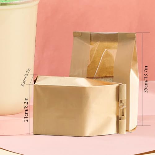 Bread Bags Paper 13 x 8.3 x 3.5 inch for Homemade Bakery (13 x 8.3 x 3.5-inch)