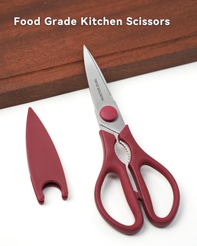 Kitchen Scissors for Food (Red / 8.35 Inch)