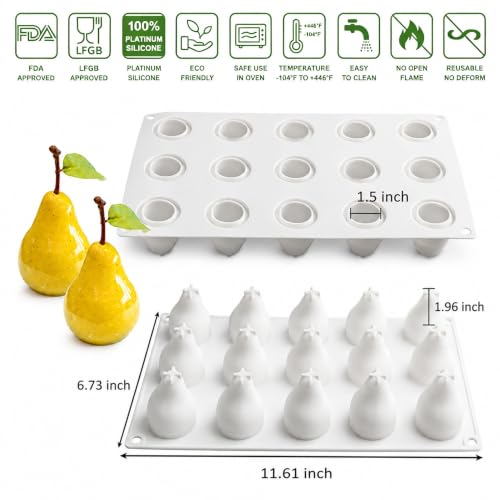 Pear Silicone Mold for Baking Mousse Cake