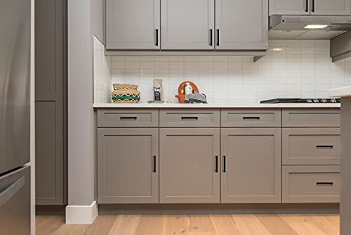 Matte Black Cabinet Handles Solid Cabinet Pulls (Black / Flat Black 3'' Hole Center)