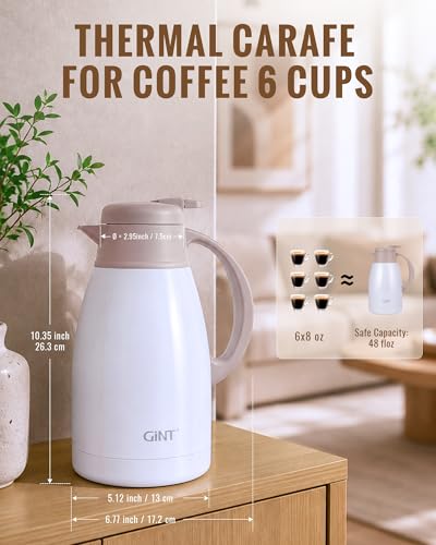 Thermal Coffee Carafe 51 Oz (White / 51 Ounces)