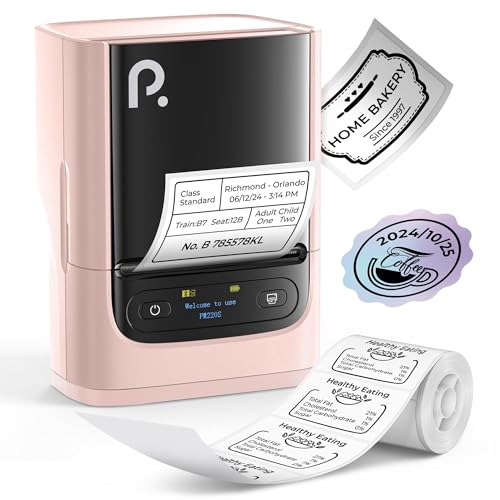 PM220S Label Maker Machine with Tape (Pink)