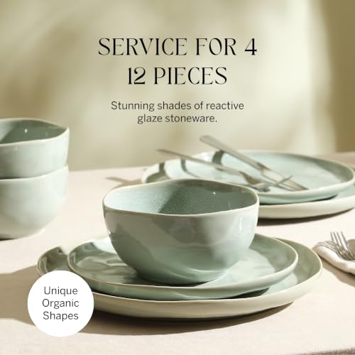 Mirella Dinnerware Set (Light Green / 12-Piece - Service for 4)