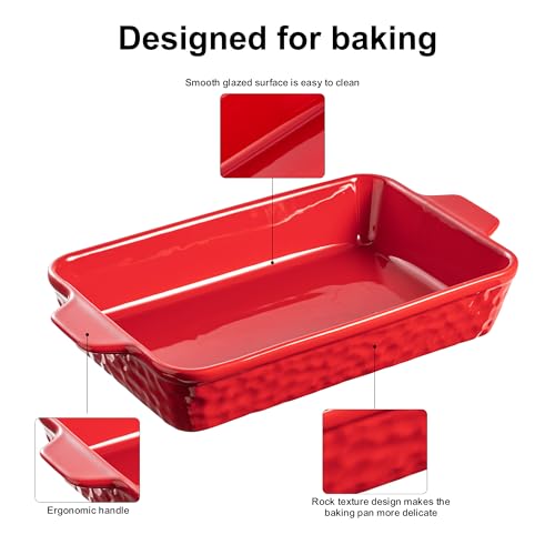 Casserole Dishes for Oven (Red)