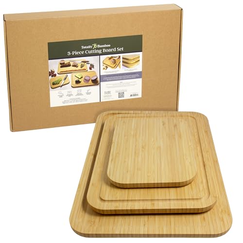 3 Piece Bamboo Cutting Board Set