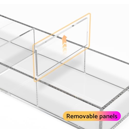 3 Section Acrylic Drawer Organizer Tray