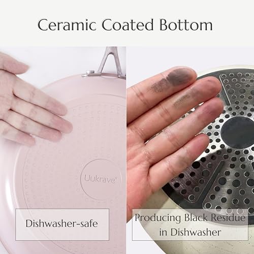 Nonstick Ceramic Frying Pan Set (Pink / 8"+9.5"+11")