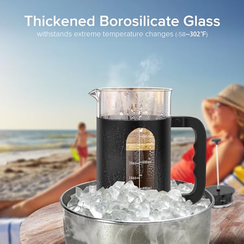 French Press 34oz (Upgraded Stainless Steel Black / 34oz)