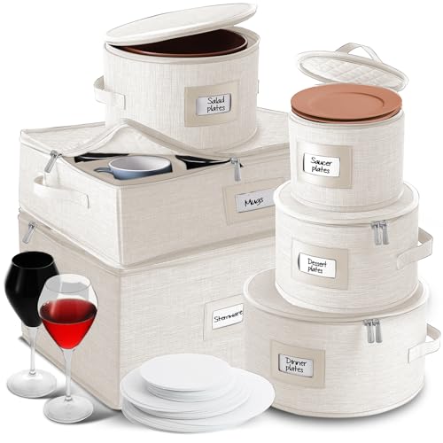 Fine China Storage Containers Hard Shell 6 Piece Set