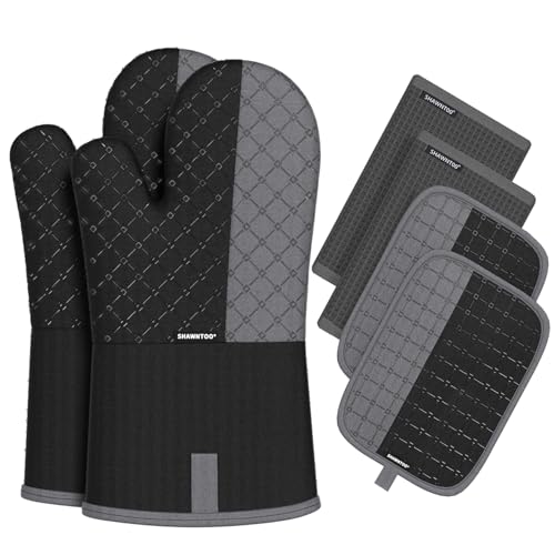 Oven Mitts and Pot Holders Sets 6pcs (Khaki)