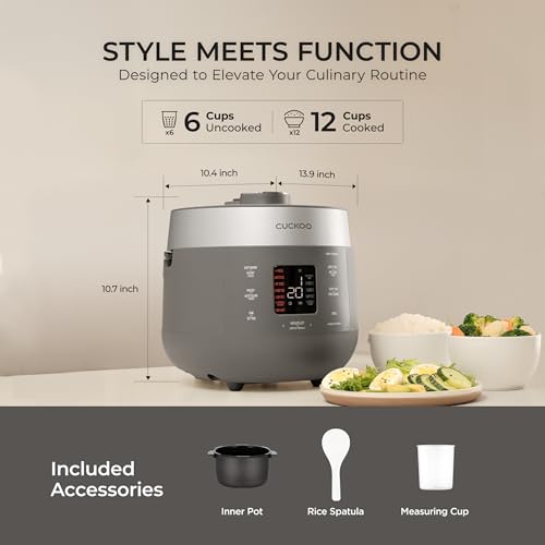 Twin Pressure Rice Cooker (6 Cup / Gray)