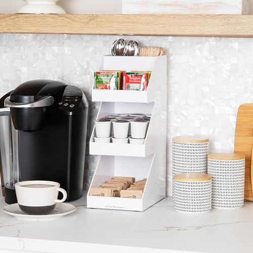 Coffee Tea Utensil and Condiment Station (3 Tier)