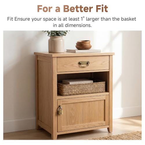 Large Bathroom Baskets (Brown(seagrass) / 15 ¾"L x 11 ¼"W x 3 ½"H)