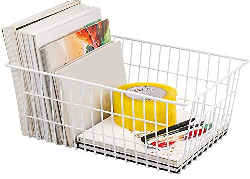 Wire Storage Baskets (6 Pack / White)