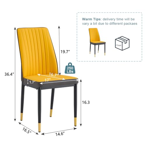 Modern Dining Chairs Set (B- Orange)