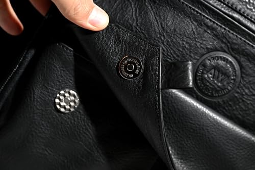 Premium Collection Genuine Leather Picnic Backpack for 4 with Insulated Compartment (Black)