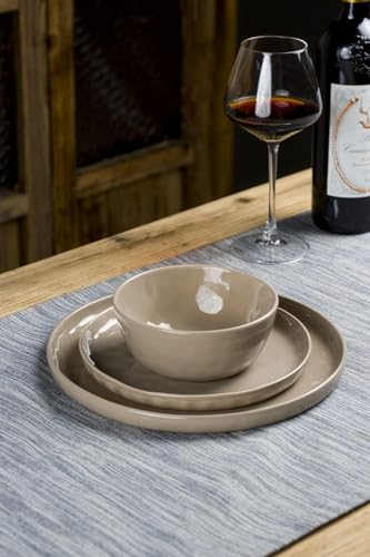 Mars Stoneware Dinnerware Set for 8 (Cinnamon Brown / Set(24pcs))