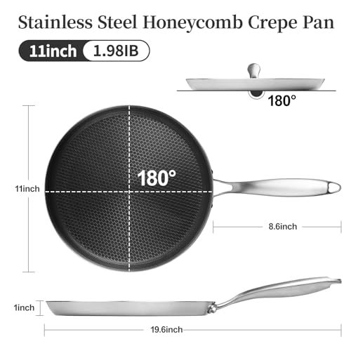 11 Inch Nonstick Crepe Pan (11 Inch / Silver)